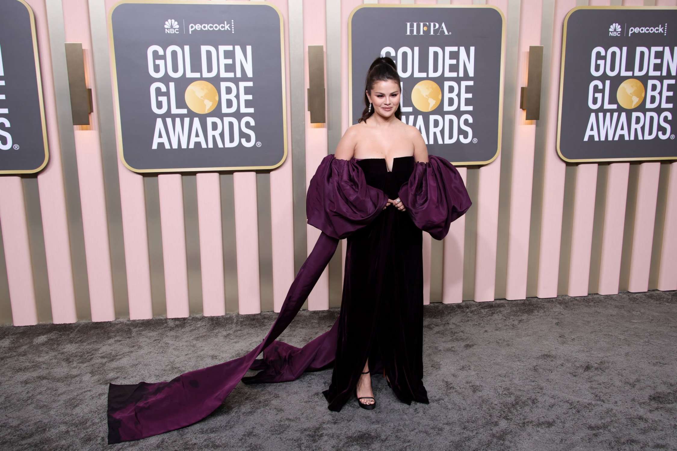 Selena Gomez arrives at 80th Annual Golden Globe Awards on January 10